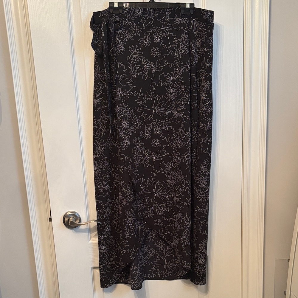 Floral Black Maxi Skirt